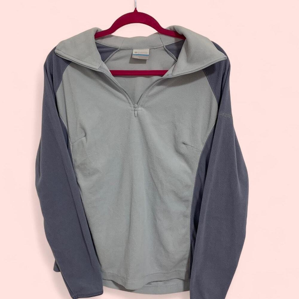 Columbia Blue Fleece Lightweight Quartzip Jacket Size Large